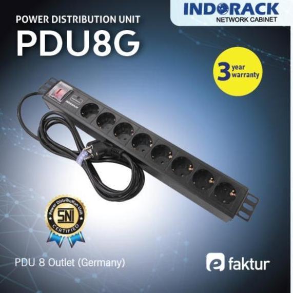 NEW PDU8G - PDU 8 Outlet Germany Socket - INDORACK