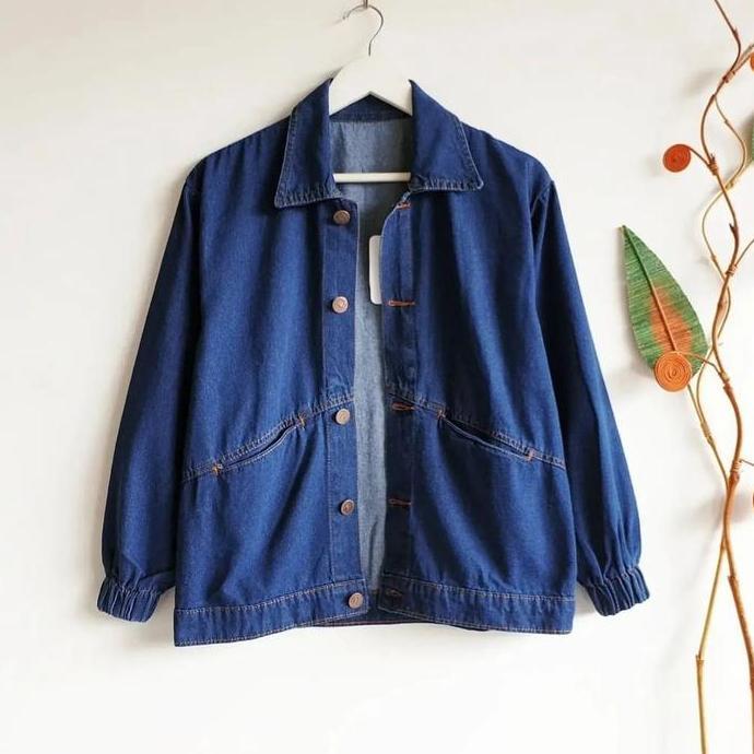 KEKINIAN Jaket Jeans Wanita Oversize Jaket Levis Vintage Kekinian Korean Style Denim KEKINIAN