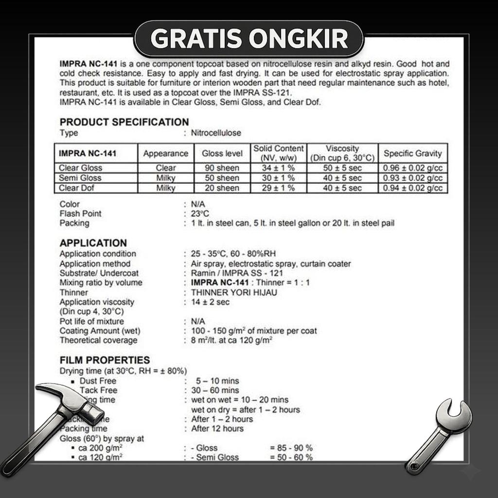 Cat Kayu Propan Impra Nc 1 Lt
