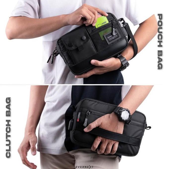 Tas Pria Clutch Hand Bag Tas Genggam Tangan Anti Air Sling Pouch Multifungsi