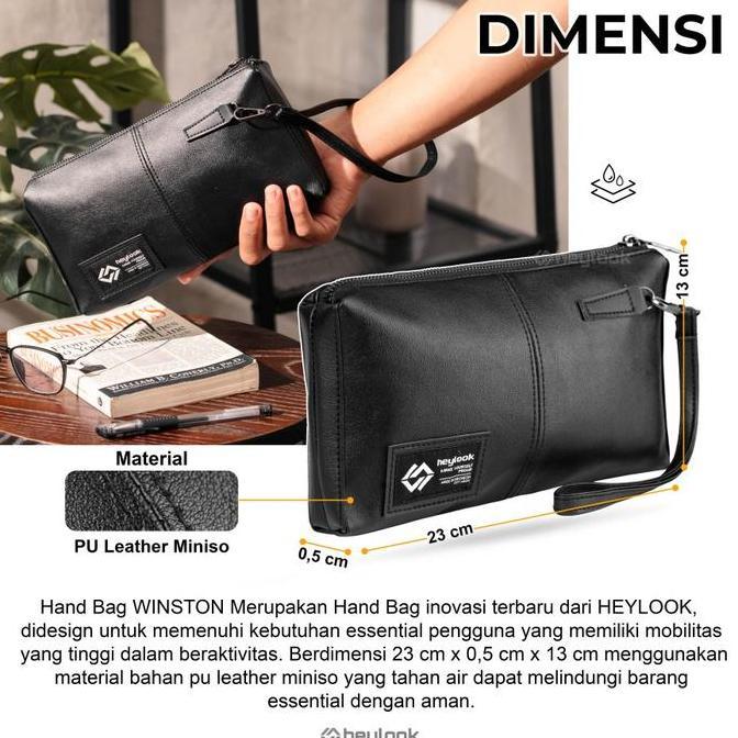 Clutch Pria Pouch Bag Waterproof Winston Hand Bag Clutch Bag Anti-Air Pria Wanita