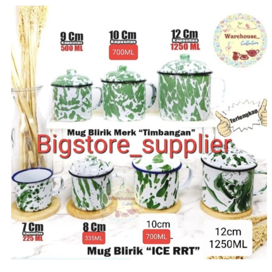 Teko Eskan Mug Burik Blirik TIMBANGAN / Teko Mug Enamel / Teko Mug