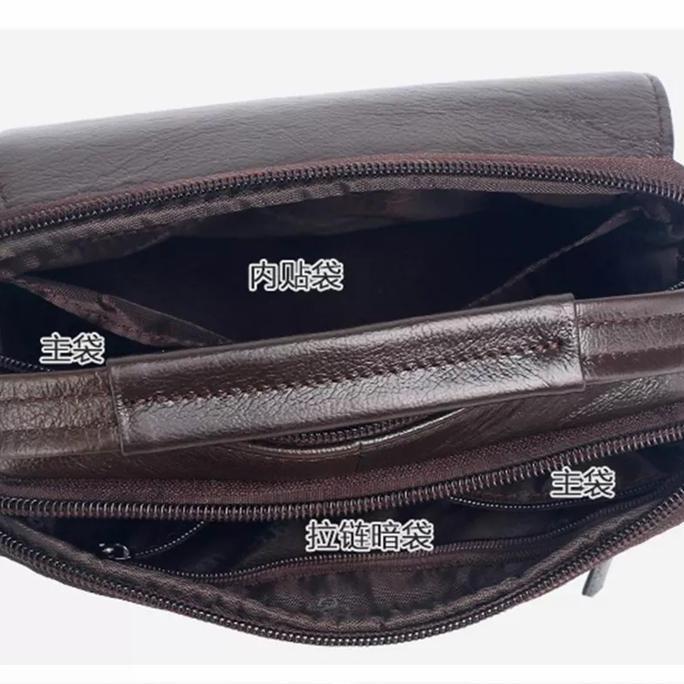 Tas Selempang Pria Tas Slempang Kulit Asli Pria Original Xiao Duo Li Selempang Tangan Hp