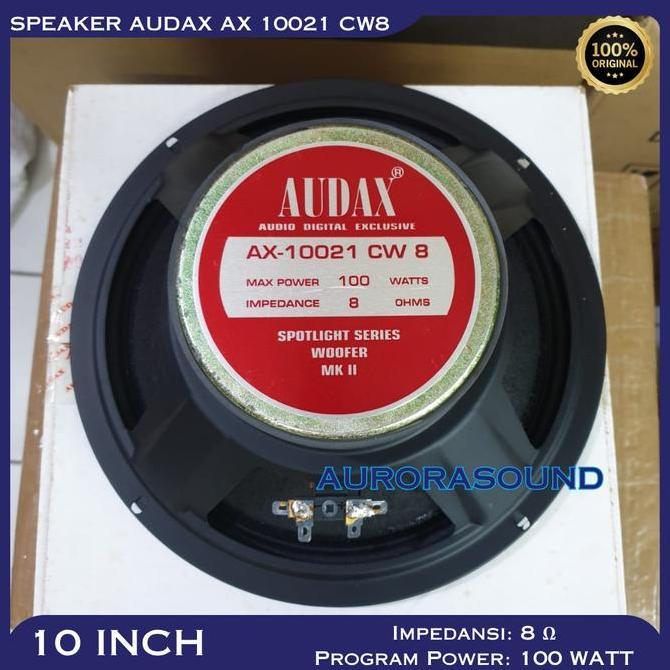 Promo Speaker Audax Ax 10021 Cw8 Speaker 10 Inch Full Range Original Audax Indonesia