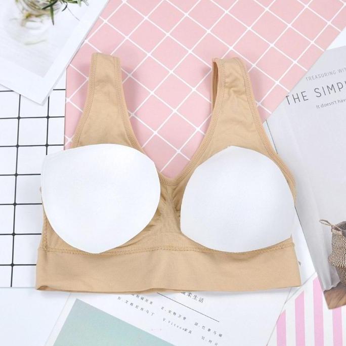 Cod,Bisa- 3Pcs Sport Bra Nita Jumbo Olahraga Busa Bahan Breathable Tanpa Kat Push Up Elastis Bh 1