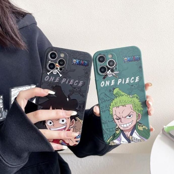 Case   untuk Poco F3 LUFFY One Piece Softcase Square Silicone Gambar FREE TALI