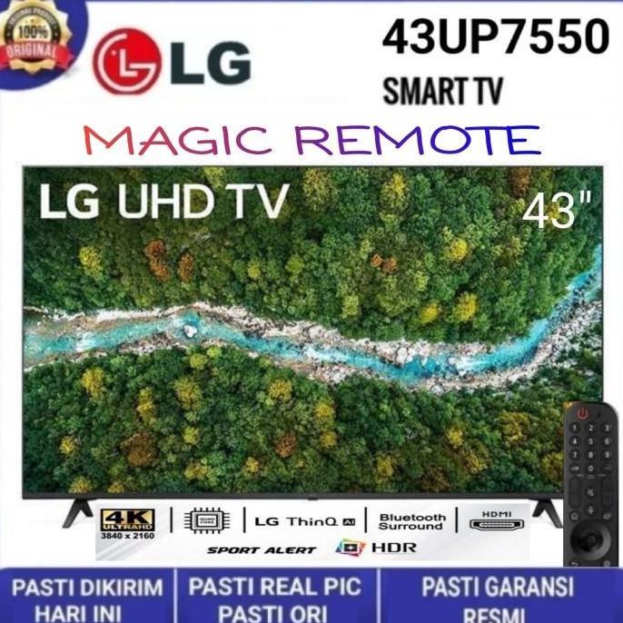 TERLARIS SMART TV LED LG 4K UHD 43UP7550PTC 43 INCH 43UP7550 43UP75 UP7550 43"
