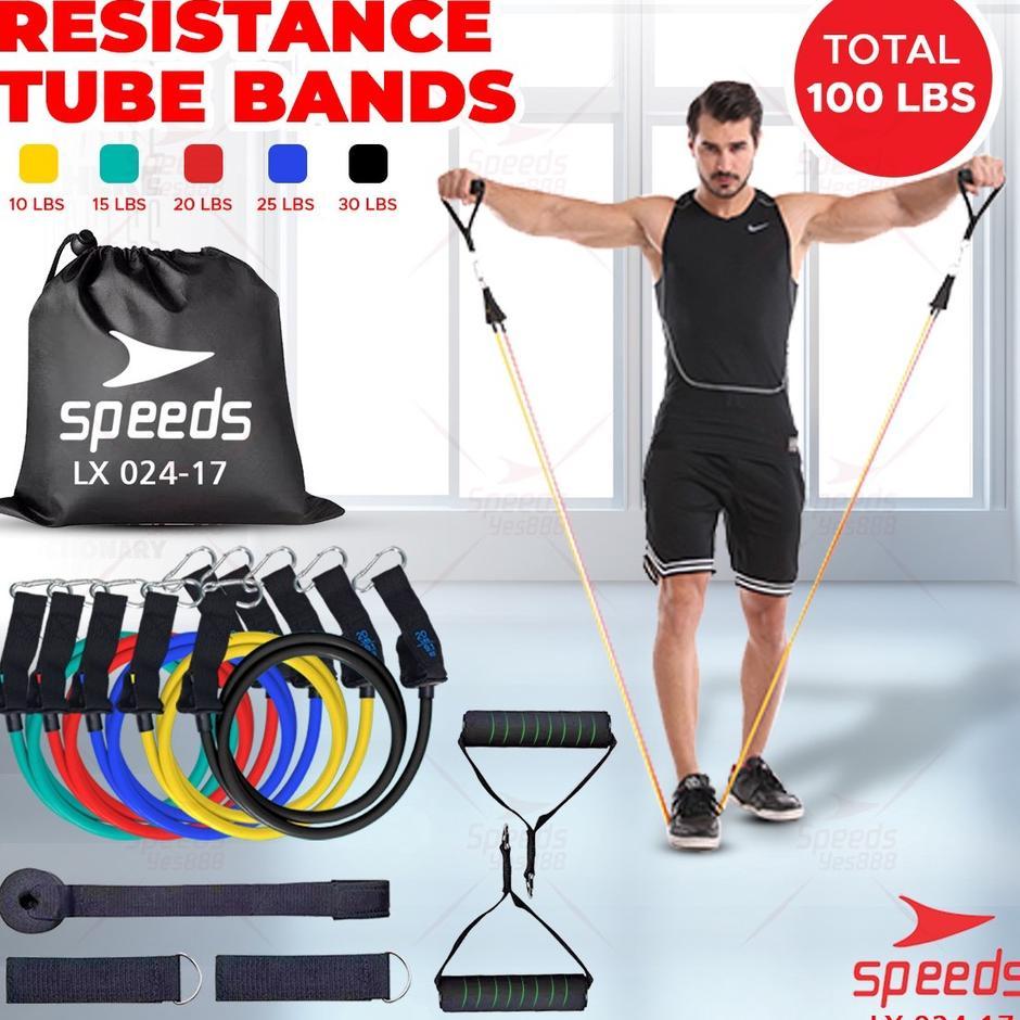 Speeds Alat Olahraga Tarik Karet Adjustable Resistance Bands Latihan Tarikan Olahraga 024-17