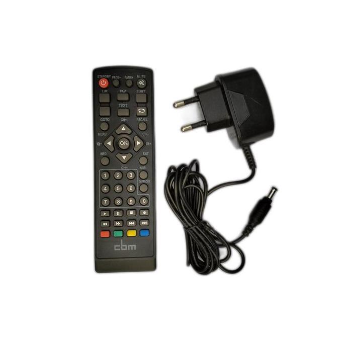 TERLARIS ADAPTOR SET TOP BOX CBM 91 SPARE PART STB CBM REMOTE STB VBM RECEIVER TV DITAL DVBT2 ADAPTE