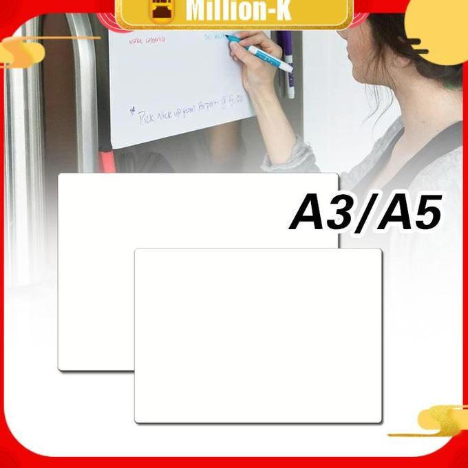 GHIFLY A3 A5 Magnetic White Board / Magnet Papan Tulis / Polos Magnet Lembaran PROTOK