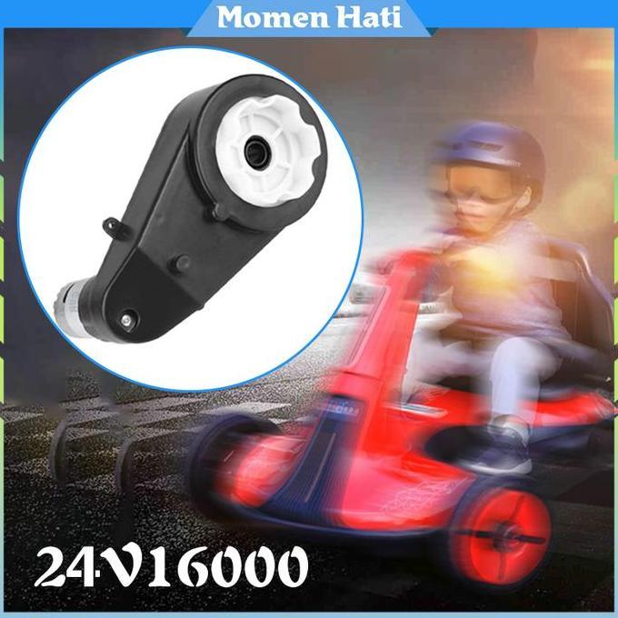 BOWTEKH 1 Pcs Gearbox Dinamo Mobil Aki 24 Volt Dengan Efek Drift / Gearbox Setir Mobil Aki / Gear Bo