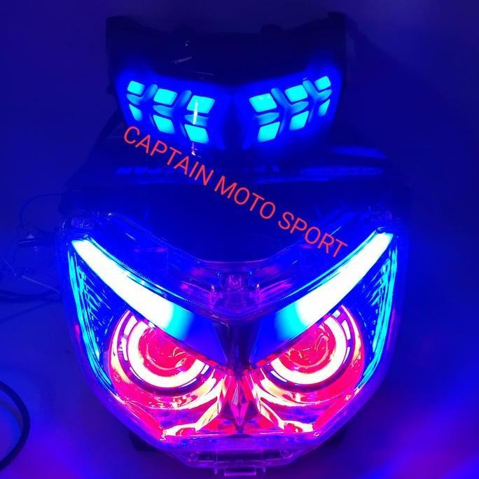 kedok lampu depan projie angel eye plus stoplamp Yamaha nmax 155 old