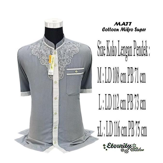 Clothes- Baju Koko Lengan Pendek Dewasa Eternity Muslim