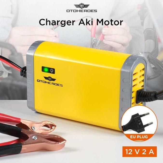 OTOHEROES CHARGER AKI MOTOR MOBIL INTELLIGENT BATTERY CHARGER 12V 2A UD11 - PENGISIAN AMAN EFISIEN U