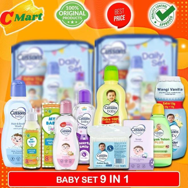 Cussons Baby Gift Set 9In1 Gift Pa Set Baby Set My Baby Telon Bayi Hair Lotion Baby Oil Sabun Mandi 