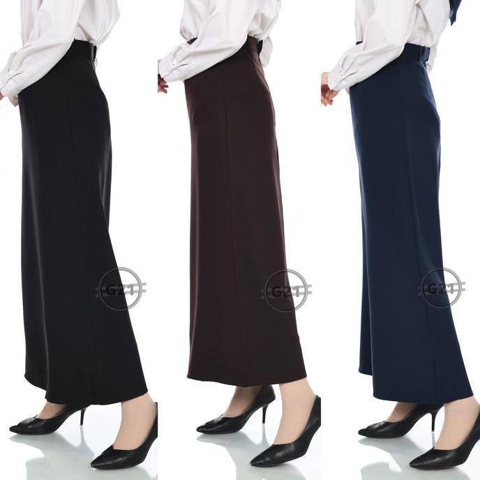 BELANJA SEKARANG Rok Kerja Wanita Panjang Rok Hitam Panjang A Line Skirt Payung Standar dan Jumbo Bi