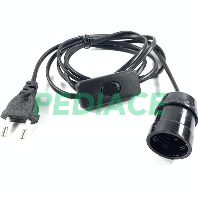 Litcx- Fitting Lampu Gantung Broco Fitting E27 Dengan Kabel Saklar On/Off