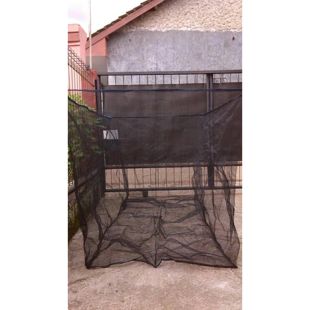 Pesanan hapa keramba waring 2m x 4m x 0.5m hitam dan hijau