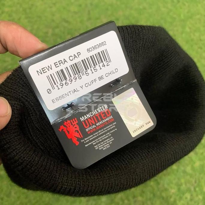 Promo Topi Anak Original New Era Beanie Man Utd Mu Cap Essential Cuff Murah