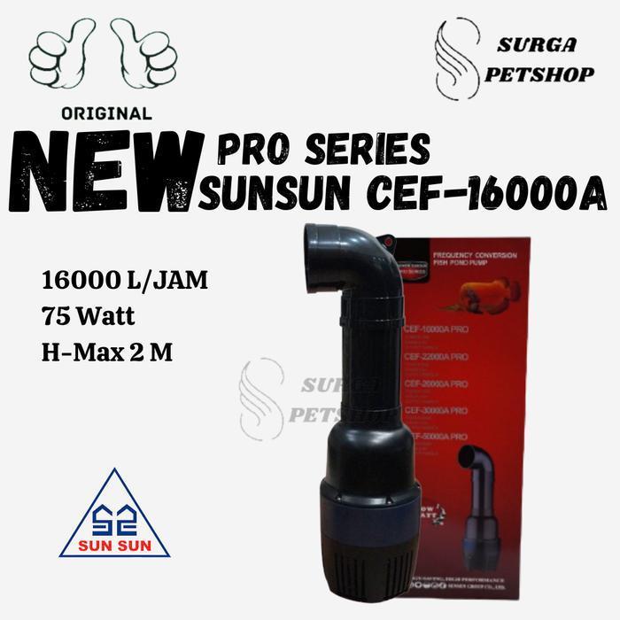 NEW SUNSUN CEF 16000A PRO POMPA AIR CELUP AKUARIUM KOLAM IKAN CEF16000