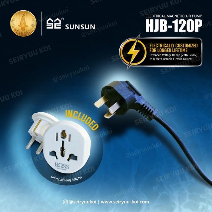 Air Pump Aerator Kolam Koi Sunsun HJB-120P Hi-Blow