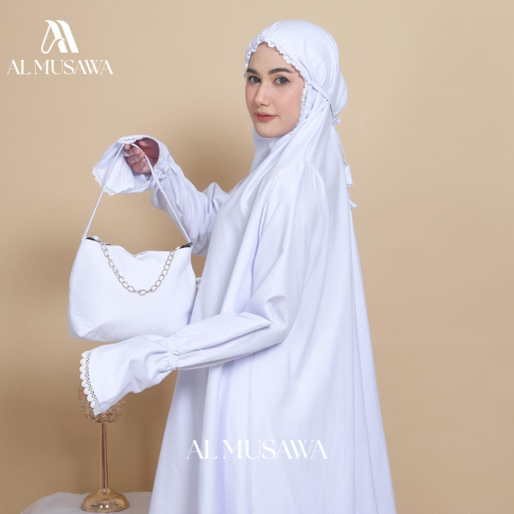 Mukena Dewasa Umroh Berlengan Mukenah Tangan Potongan Atas Bawah