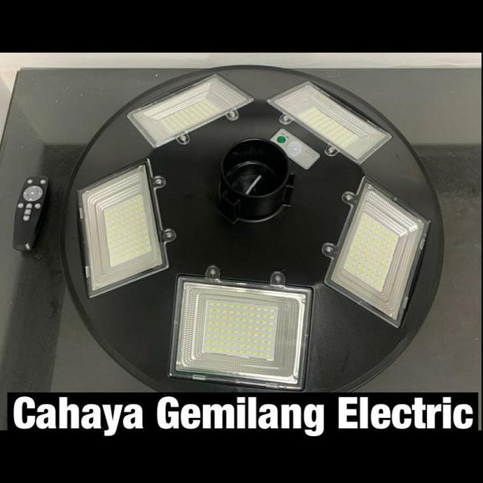 Lampu jalan led solar cell 500w 500watt street light ufo pju sell