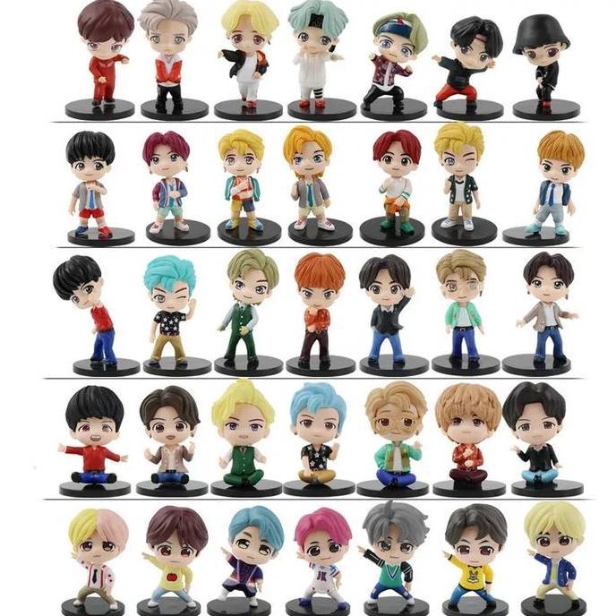 bariyahseller51 - action figure bts bangtan boys kpop idol bt21 tiny tan