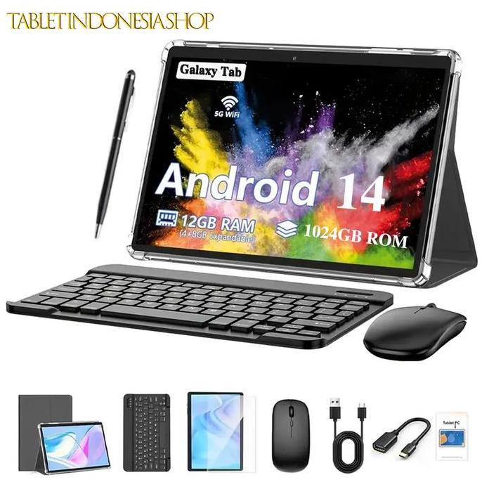 VINCOO_ - FREE KEYBOARD, MOUSE, CASING PELINDUNG, DAN STYLUS S12 MAX TABLET ANDROID 2025 TABLETOP PC
