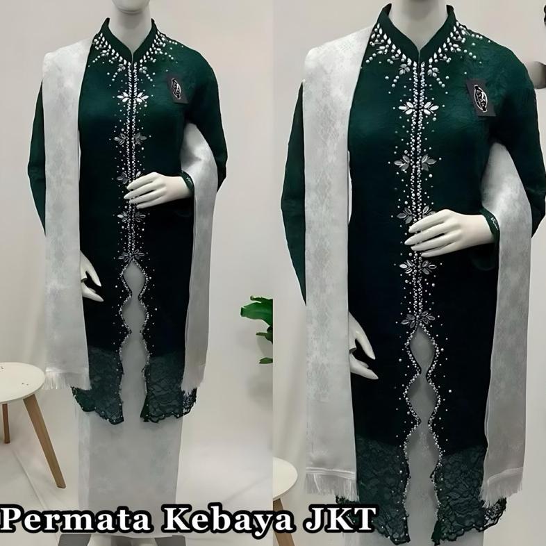 Premium Set Kebaya Brukat Payet Yura/Kebaya Modern/Kebaya Ibu Besan/Kebaya Kondangan/Kebaya Termurah