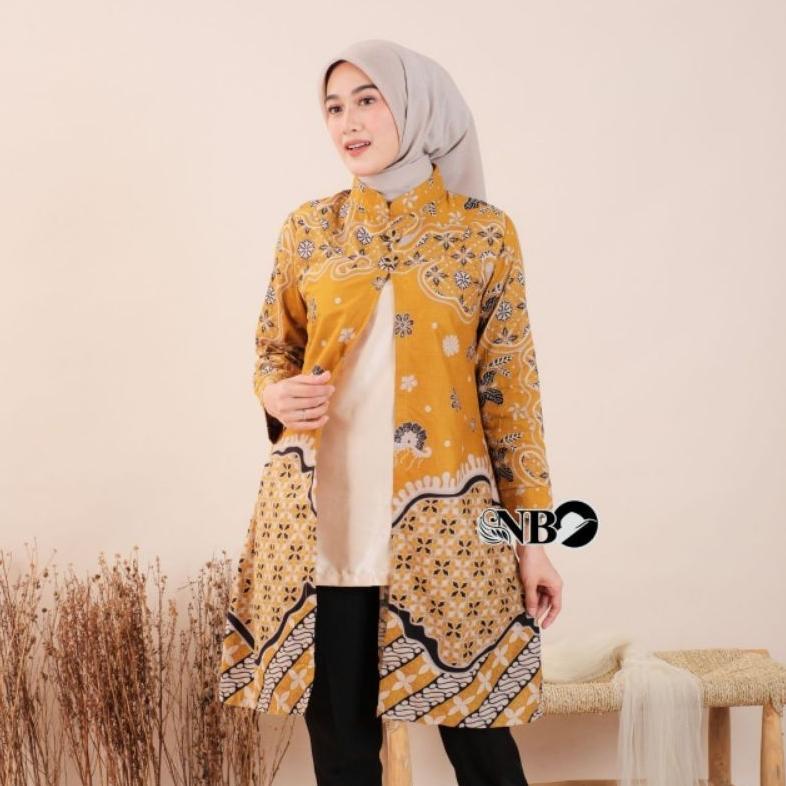 Unik Tunik Batik Modern Atasan Batik Wanita Baju Batik Seragam Resmi Kantor Style Batik Modern Size 