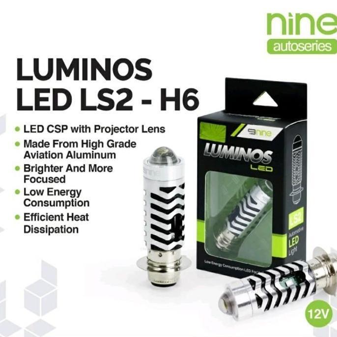 TERLARIS LAMPU LED DEPAN MOTOR H6 LS2 LUMINOS LASER HI LOW DC DOUBLE Z1 ALFA SMA CRYPTON F1ZR FORCE 