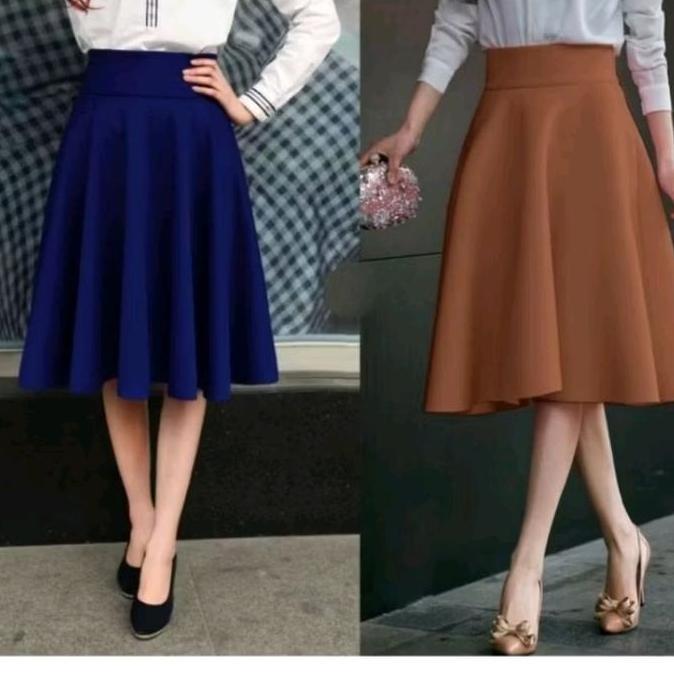 Wokex- Rok Short Flare Korea /Rok Mini Rok Renang Rok Olahraga Rok Sekolah Rok Fit Kain Karet Melar 