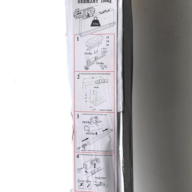 Rel pintu dorong - rel pintu sliding - rel pintu soligen german J3