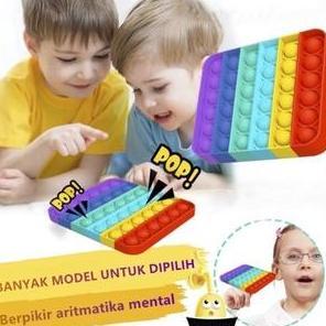 GIYANYAR (SP) POP IT Mainan anak Murah / Fidget Push /Pereda Stress / Puzzle Rainbow Tatakan Anti Pa