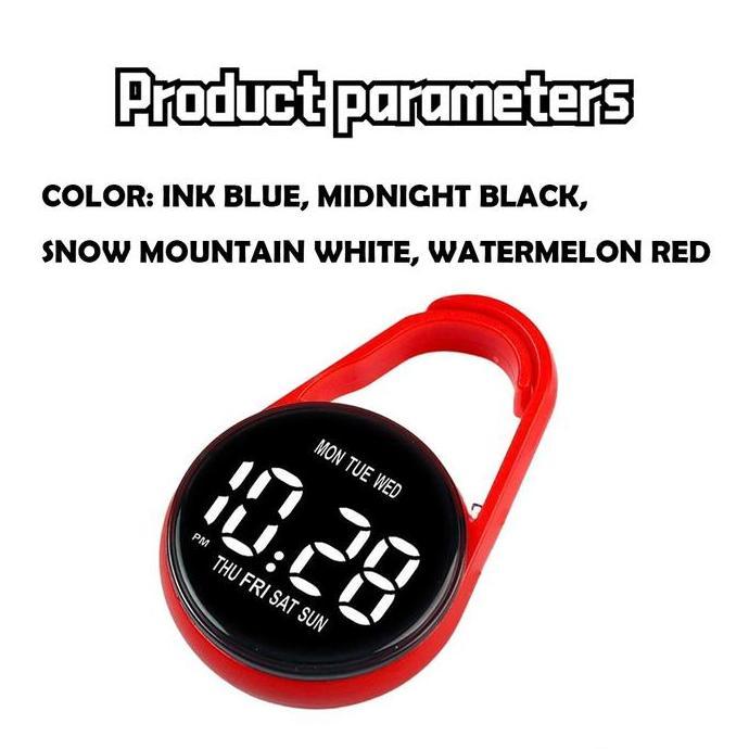 DILEDIU Jam Portabel Ujian Tahan Air Jam Gantung Kecil dan portabel Watch LED Digital Pria Wanita -4