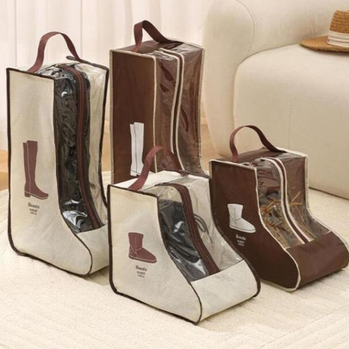 BOTOF 2 Pcs Penutup Sepatu Penyimpanan Boot Tas Pelindung Boot Pendek Tas Penyimpanan Tahan Debu Tas