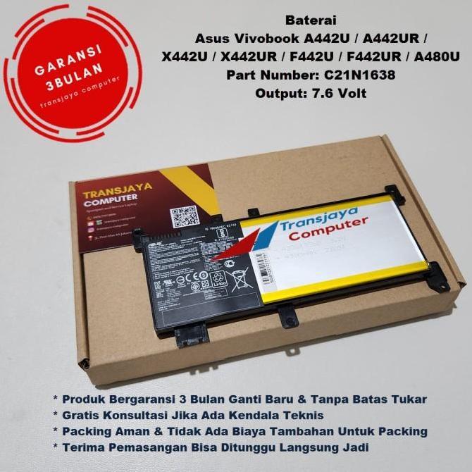 TERBARU - Baterai Battery Asus A442 A442U A442UR X442 X442U X442UR F442U F442UR