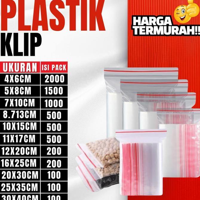 Plastik Klip Bening Zip Lo Plastik Paing Makanan