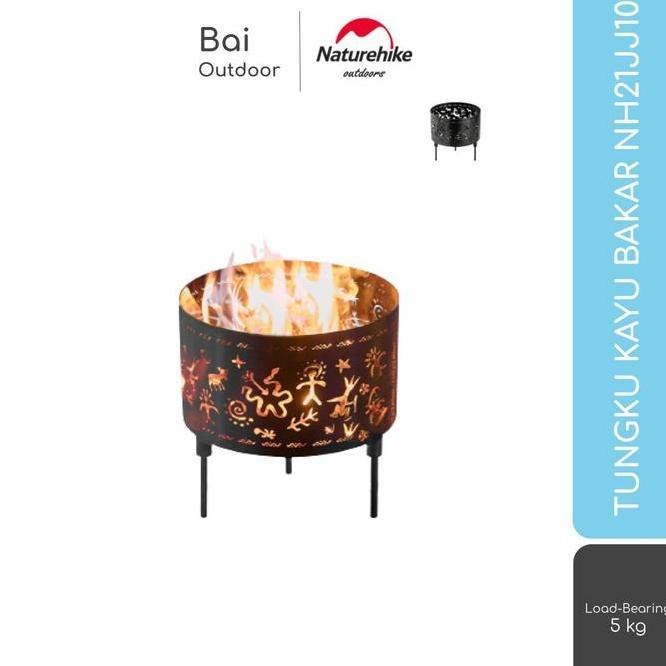 Fire Pit Grill Bbq Tungku Kayu Bakar Camping Naturehike Nh21Jj102