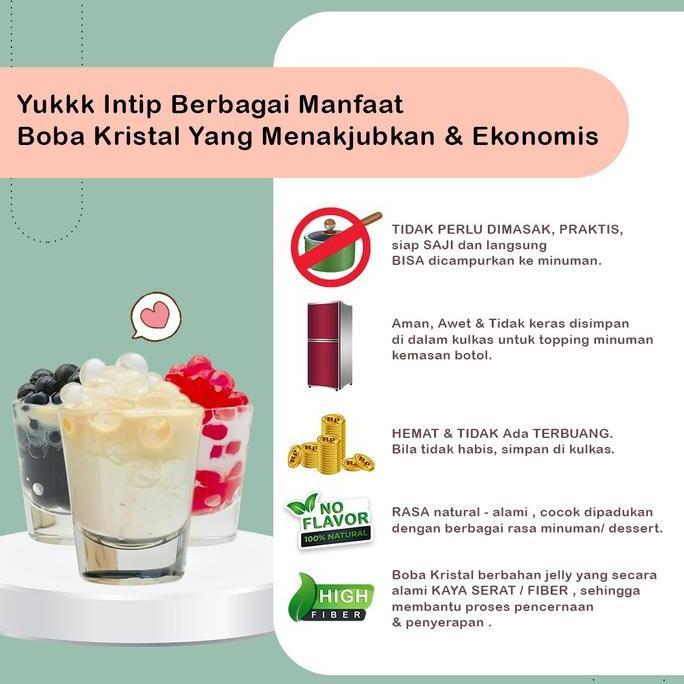 Torta- Boba Kristal Merah Delima @ 1 Kg