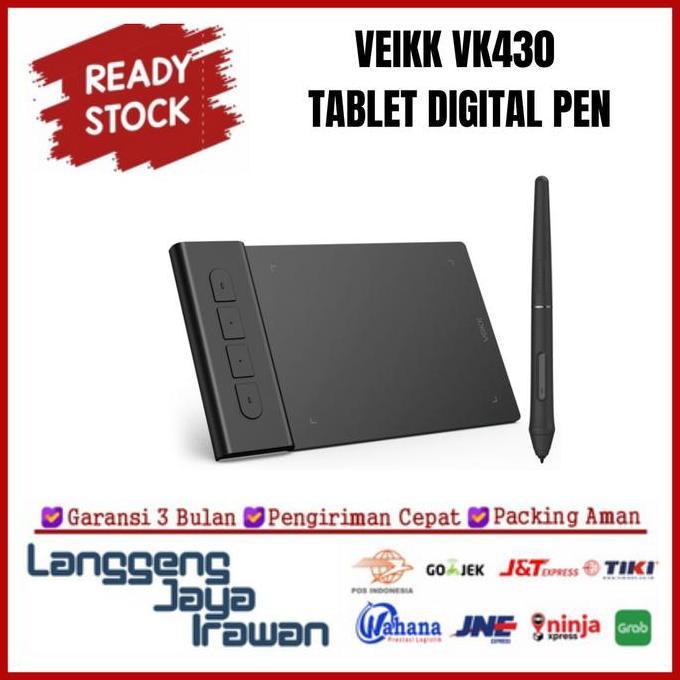 VEIKK VK430 Digital Graphic Drawing Pen Tablet Papan Gambar Digital