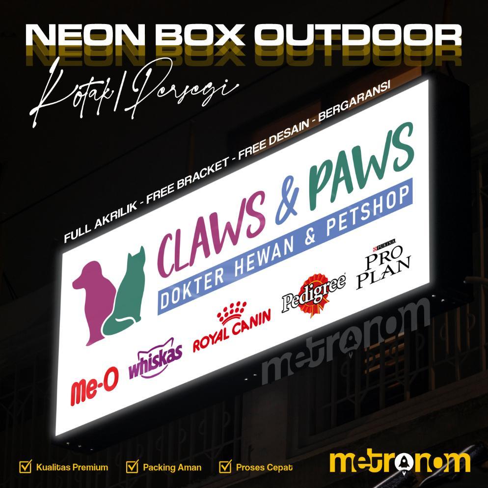 TERBARU 2026 NEON BOX CUSTOM KOTAK / PERSEGI LED BOARD ACRYLIC CUSTOM OUTDOOR