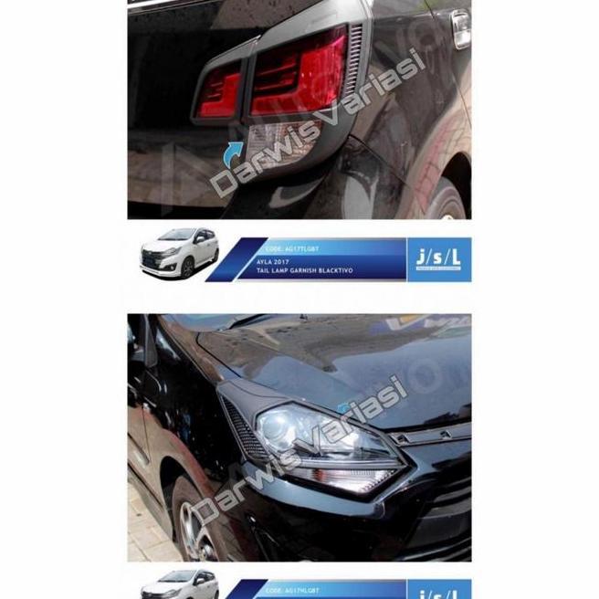 Paket Garnish Lampu Agya 2020 Hitam Depan Belakang 2021 Chrome Jsl