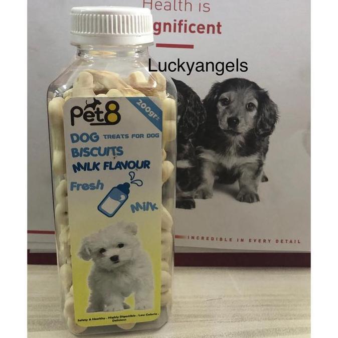 Instanbisachat- Biskuit Pet8 Dog Biscuits Ball 00Gr Rasa: Milk Flavour Mix Flavour