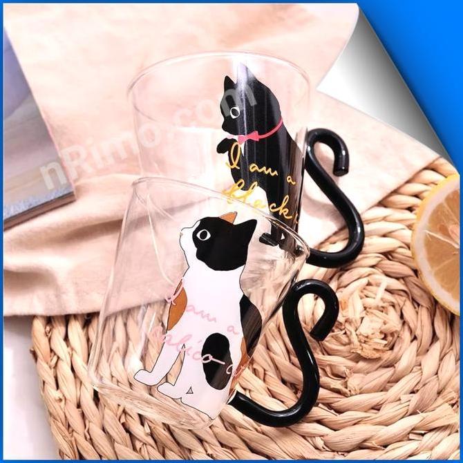Gelas Cangkir Kucing Lucu Mug Unik dan Lucu Kucing Kopi Teh Cafe 250ml