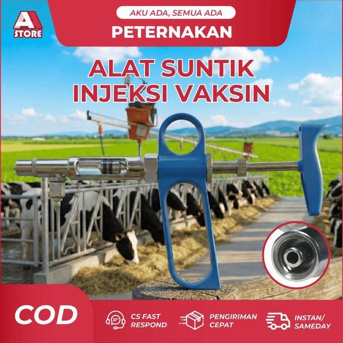 Jarum Suntikan Hewan Otomatis Vaksin Ayam Bebek Sapi Babi Puyuh Ternak