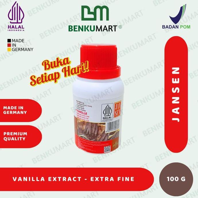 Jjd- Jansen Vanilla Extract Extra Fine 100 Gr | Vanilla Jansen 100 Ml