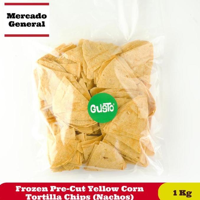Jjd- Frozen Pre-Cut Yellow Corn Tortilla Chips (Nachos) - 1 Kg