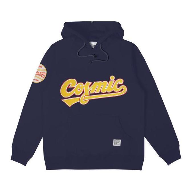 Uomo- Cosmic Jaket Sweater Hoodie Pria Shein Navy Bordir Fit Fleece Panjang Tulisan Hitam Jumper Top